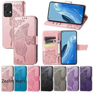 เคสโทรศัพท์หนัง ฝาพับ พร้อมช่องใส่บัตร หรูหรา สําหรับ OPPO Reno7 Z Pro Reno 8 Z 8Z 7 7Z 5G Reno7Pro