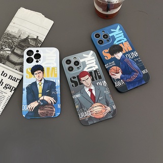 เคสโทรศัพท์มือถือแบบนิ่ม กันรอยเลนส์กล้อง ลาย SLAM DUNK สําหรับ iPhone 14 13 11 12 Pro Max Xs Max XR