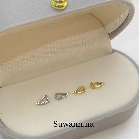โค้ด Q2S3K ลด60.- [ราคาต่อคู่] Suwann.na ต่างหู ต่างหูเงินแท้ ต่างหูปีกนางฟ้า