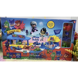 🌈ของเล่นเด็ก PJ MASKS ลานจอดรถ รถของเล่น Parking Lot พีเจ แมส ลานจอดรถพีเจแมส ของขวัญของเล่นเสริมพัฒนาการ