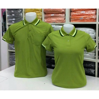 POLYGAN เสื้อโปโล สีเขียวมะกอก