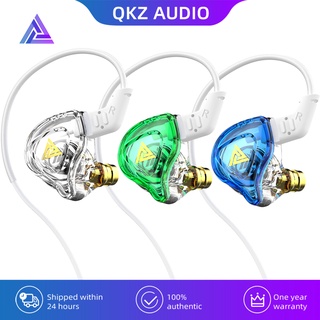 Qkz AK6 DMX หูฟังอินเอียร์ HiFi เบสคู่ แบบมีสาย พร้อมไมโครโฟน ตัดเสียงรบกวน มอนิเตอร์ เพลง เอียร์บัด กีฬา