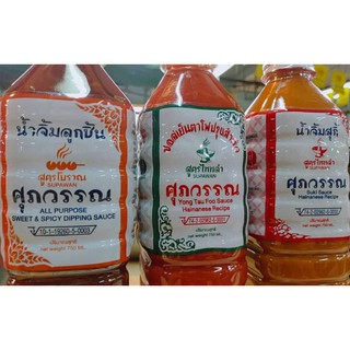 น้ำจิ้มสุกี้สำเร็จสูตรไหหลำ ตราศุภวรรณ ขวดละ 750ml.