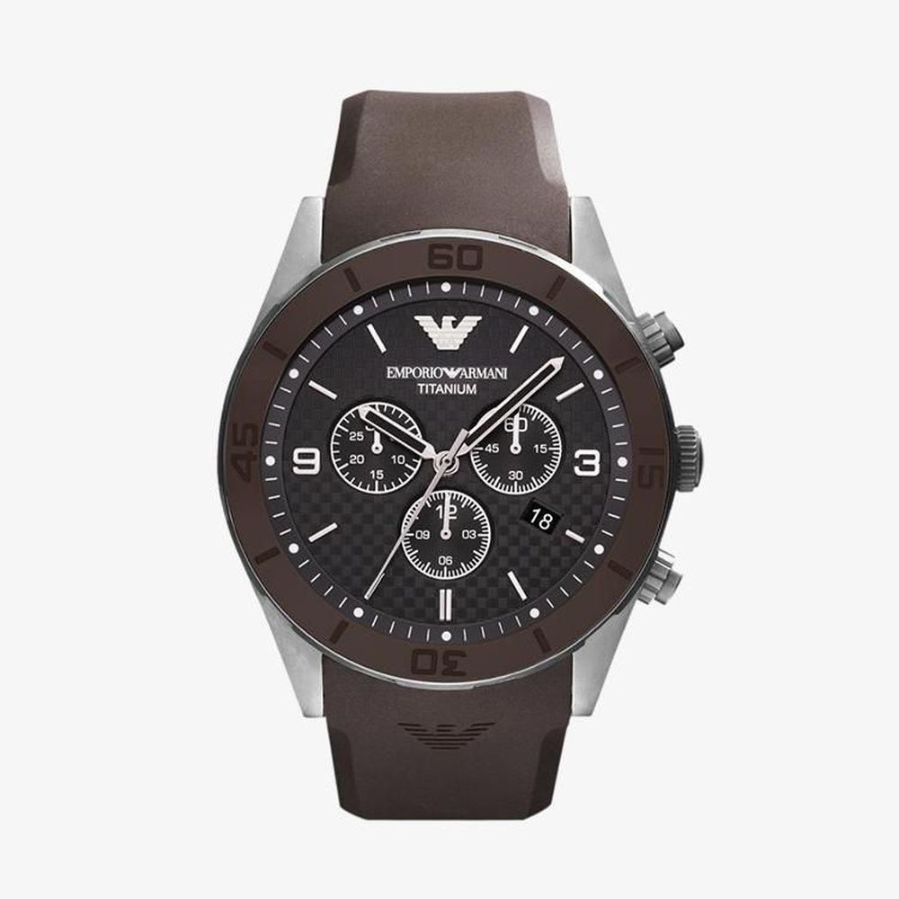 Emporio Armani นาฬิกาข้อมือผู้ชาย Sport Black Dial Brown รุ่น AR9501