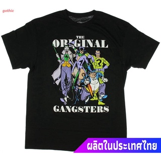 เสื้อยืดยอดนิยม DC Comics Villains Original Gangsters Joker Penguin Graphic T-Shirt Mens Womens T-shirts