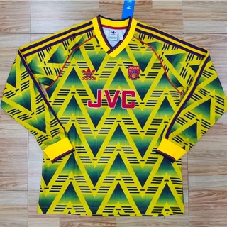 เสื้อกีฬาแขนสั้น ลายทีมชาติฟุตบอล Arsenal away 1991 93 season คุณภาพสูง AAA S-XXL