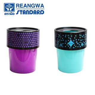 REANGWA STANDARD - KEEP IN ถังขยะกลม พิมพ์ลาย 12 ลิตร ถังขยะในบ้าน-คอนโด ถังขยะโรงพยาบาล ถังขยะสำนักงาน RW 9074+2