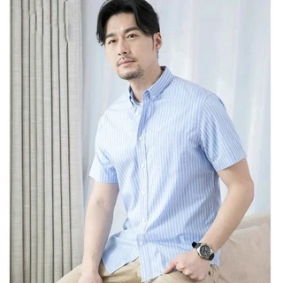 เสื้อเชิ้ตแขนสั้น Oxford รุ่น TheDOT. ผ้าทอ Twill หนานุ่ม ใส่สบาย ทนทาน
