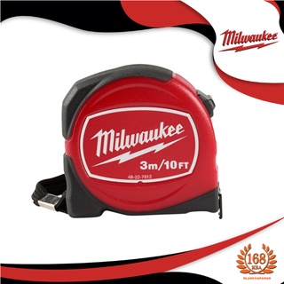 Milwaukee ตลับเมตร รุ่น Tradesman Red ขนาด 3เมตร/10ฟุต (3m/10FT) เทปขาว 3เมตร 48-22-7812