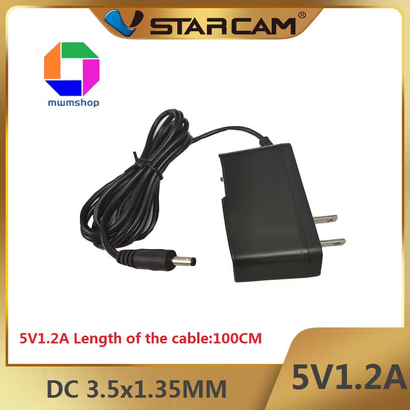 DC อะแดปเตอร์ Adapter 5V 1.2A (DC 3.5*1.35MM) ของแท้จากโรงงานVSTARCAM สำหรับ Vstarcam และ IP CAMERA ทั่วไป
