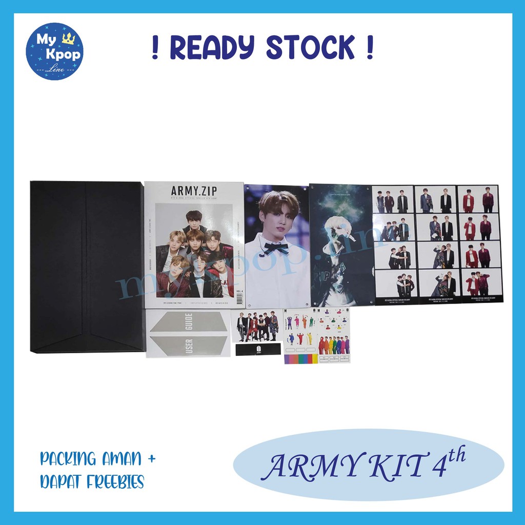 Army Kit 4th Sharing Zip Membership BTS Photocard Photobook RM V JK Jimin Jin Suga Jhope Jungkook