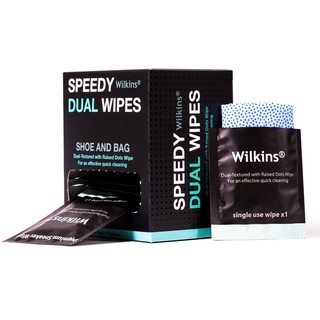 ผลิตภัณฑ์ทำความสะอาดรองเท้าแบบพกพา Wilkins Speedy Dual Wipes