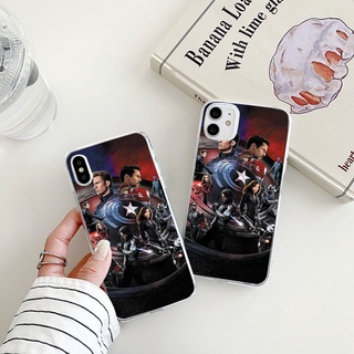 The Avengers เคสไอโฟน 14 pro max iPhone 13 12 11 promax case Marvel 7 8 Plus 8พลัส Se2020 เคส X Xr Xs Max soft cover