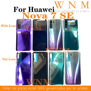 ฝาครอบแบตเตอรี่ด้านหลัง พร้อมโลโก้ สําหรับ Huawei Nova 7 SE 7se P40 Lite 5G