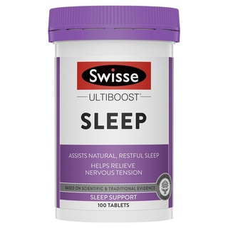 Swisse Ultiboost Sleep 100 Tablets อาหารเสริมสำหรับผู้ที่มีปัญหาเรื่องการนอน พร้อมส่ง