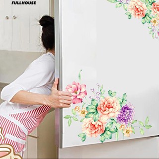 💎♥ Peony Sticker Living Room พื้นหลังทีวีภาพตัดปะผนัง Art Decal จิตรกรรมฝาผนัง