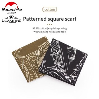 ผ้าพันคอ ผ้าคาดศรีษะ อเนกประสงค์ Naturehike Atmosphere pattern small square scarf  (รับประกันของแท้ศูนย์ไทย)