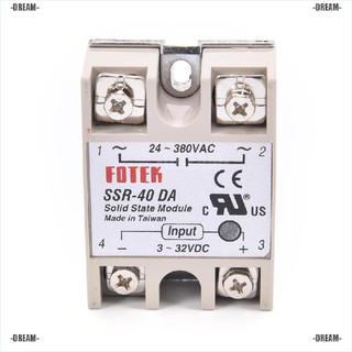 Dream Relay Ssr 40 A พร้อมธงป้องกัน Ssr - 40 Da 40a Dc ควบคุม