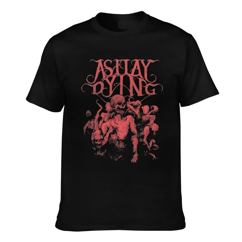 แถบคอนเสิร์ต Medium As I Lay Dying Morbid Skull Skeleton เสื้อยืดแขนสั้นผู้ชาย