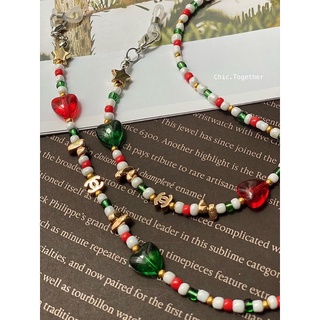🎄⭐️New In : Christmas Collection 🎄⭐️สายคล้องแมส รุ่นcc ทอง สวยหรู น่ารักมากๆค่า