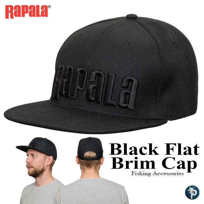 หมวก RAPALA BLACK FLAT BRIM CAP