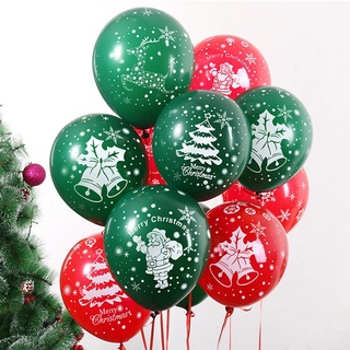 [10inch] 10 Pcs / Set Christmas Latex Print Balloons/ Birthday Party Kids Wedding Decoration Supplies