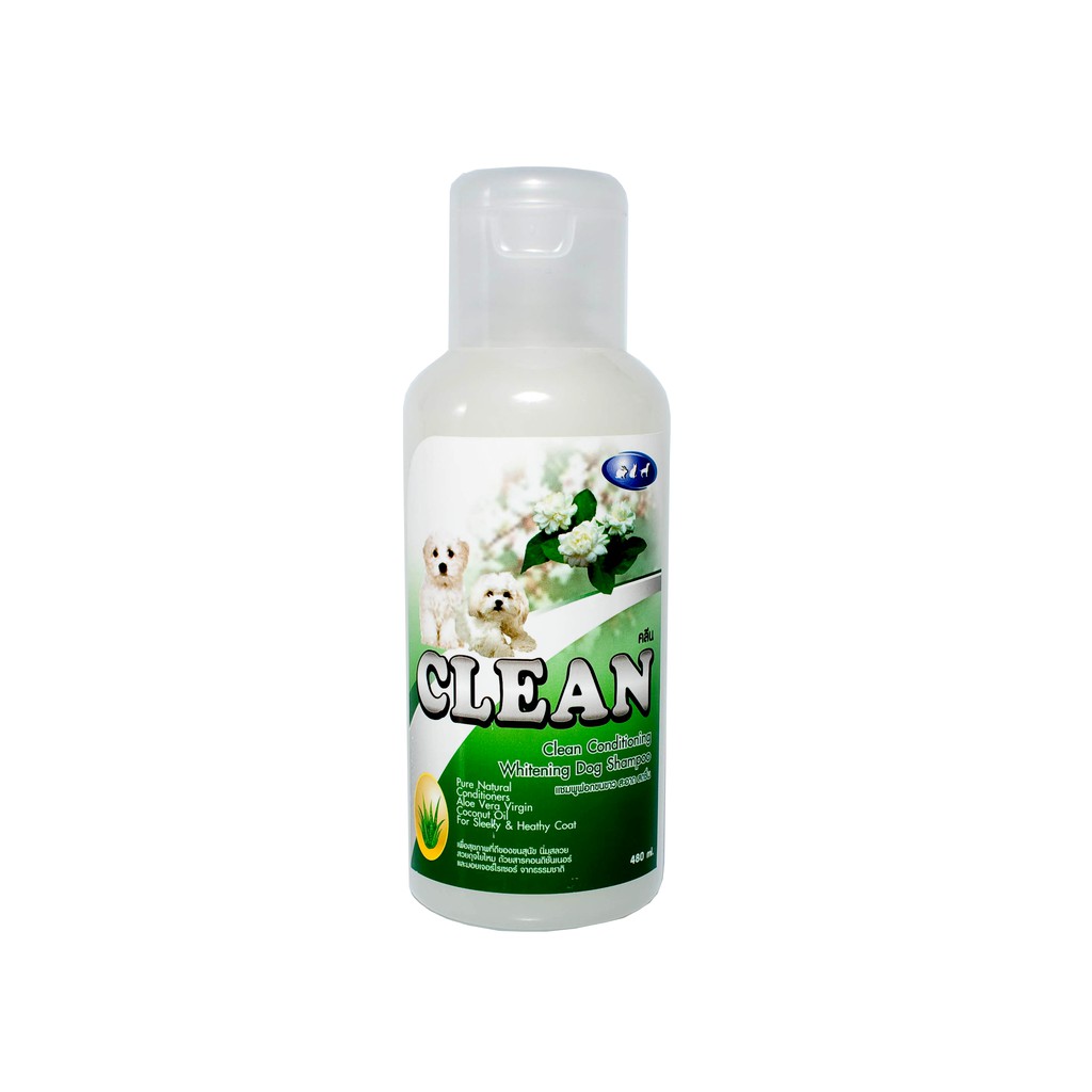 CLEAN แชมพูสูตรขนขาว สำหรับสุนัข 480 ml.