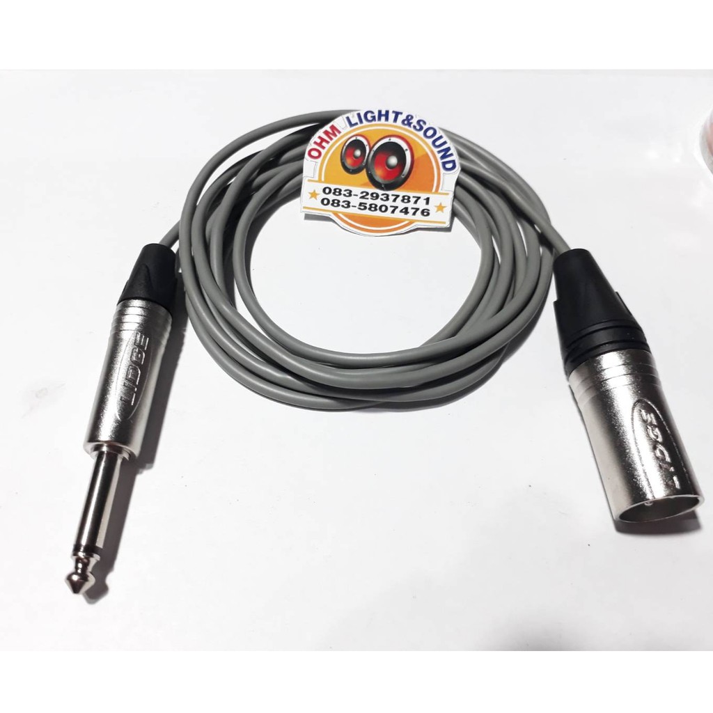 สายสัญญาณ เครื่องเสียง 3 mm TS to XLRตัวผู้ หัว LIDGE คุณภาพดี เครื่องดนตรี แจ็ค กีต้าร์ สายไมค์ เสียง ต่อคอม