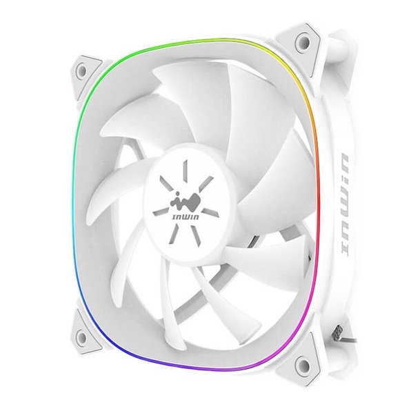 พัดลม ขาว แพค 1ตัว 3ตัว INWIN Sirius Extreme Pure ASE120P White argb 5v Case Fan in win ( Single Pac