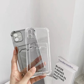 พร้อมส่งจากไทย เคสใสกันกระเเทก มีช่องใส่บัตร Vivo V23(5g) Y15s Y21 Y33s Y12A Y3s Y20 Y12s Y11 Y17 SAM A53 A13 A03 A12