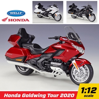 โมเดลรถ บิ๊กไบค์ Honda Goldwing Tour 2020 สเกล 1:12 แบรนด์ Welly โมเดล Gold Wing 1/12