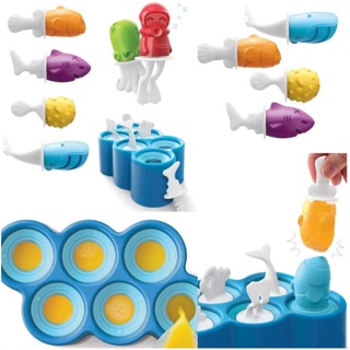 บล็อคทำไอติม ไอศรีม (Fish ice pop molds-6 sticks) แพคเกจกล่อง