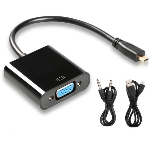 1080p Microhdmi Micro HDMI เป็น VGA หญิงวิดีโอสายเคเบิลอะแดปเตอร์แปลงสําหรับ Raspberry Pi/Ultrabook/แท็บเล็ต 1920x1200 - รูปที่ 5