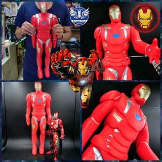 โมเดล Ironman ตัวใหญ่ 50 Cm ราคาถูก ขยับแขน และ เอว ได้ มีปุ่มกดเสียงเอฟเฟคอยู่ด้านหลัง อลังการ วัสดุพลาสติกแข็งอย่างดี