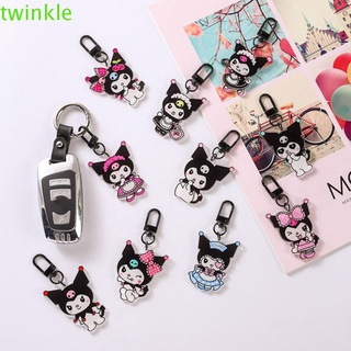 Twinkle1 พวงกุญแจจี้การ์ตูนการ์ตูน Kuromi สไตล์เกาหลีสําหรับผู้หญิงและผู้ชาย