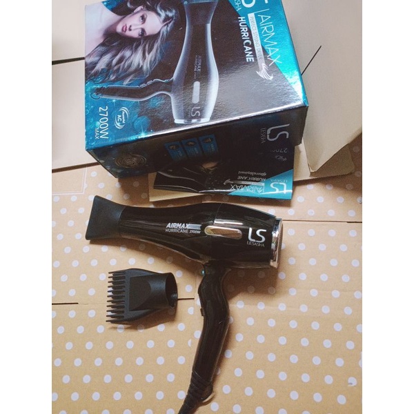 Lesasha ไดร์เป่าผม Airmax Hurricane 2700W รุ่น LS1187 **ไม่มีตูดไดร์