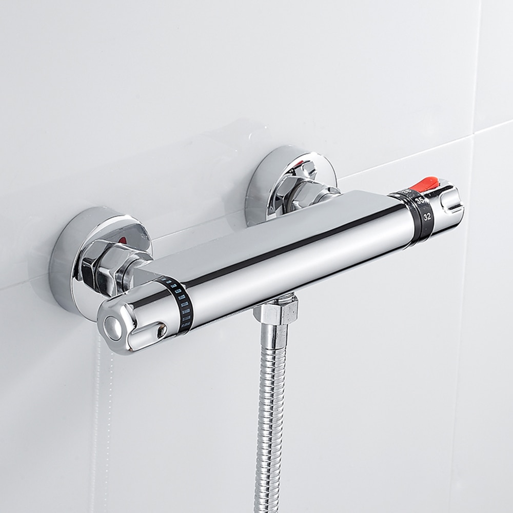 Bath Shower Faucet Thermostatic Faucets Dual Handle Bath Shower Faucet