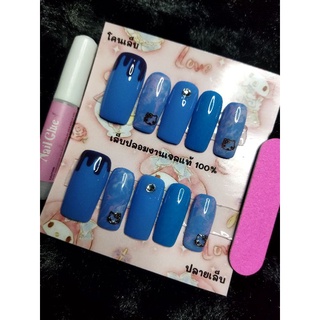 พร้อมส่ง💯เล็บปลอมสีเจลทรงบัลเล่ต์💅กาว+ตะไบฟรี‼️