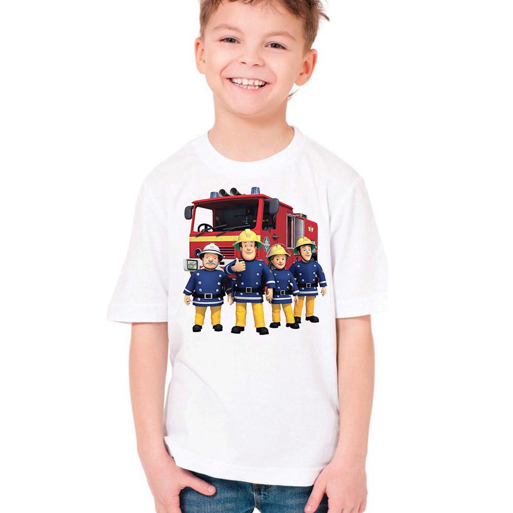 เสื้อยืดแขนสั้น fireman sam สําหรับเด็ก