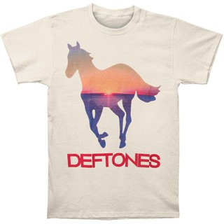 เสื้อยืด พิมพ์ลาย Deftones Pony Sunset On Natural สําหรับผู้ชายS-5XL