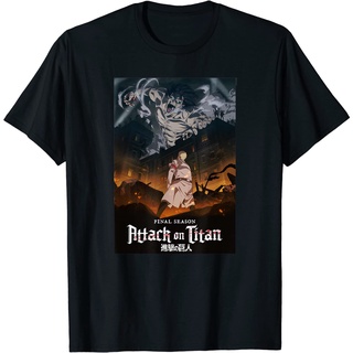 เสื้อยืด พิมพ์ลายโลโก้ Attack on Titan Season 4 Key Art สําหรับผู้ชาย