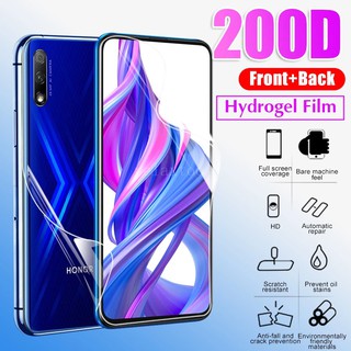 2 in 1 Front Back Hydrogel Film For Huawei Honor 8A 8C 8S 10i 20i 8X 9X 9A 9C 9S 20 10 9 Lite Play V20 view20 view30 V30 View 20 30 honor20 Pro Plus pro+ Rear Full Cover Protection Soft Screen Protector Film Not Tempered Glass