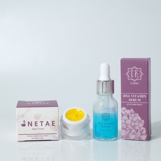 Netae Night Cream + Hya Vitamin Serum Charin