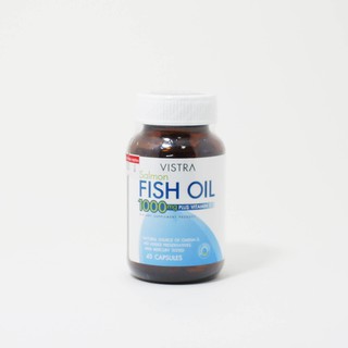 Vistra Salmon Fish Oil 1000MG วิสทร้า น้ำมันปลาแซลมอน 1000 มก. (45 เม็ด) 1 ขวด