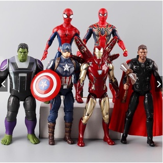 ของเล่น ZD ฟิกเกอร์ Avengers Spider-Man Iron Spider Hulk Thor Iron Man Captain America Thanos