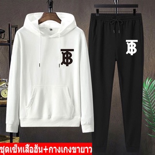 BK381-LONG+AA346แฟชั่นกันหนาว เสื้อกันหนาวมีหมวก+กางเกงวอร์ม  ชุดเสื้อผ้าหน้าหนาว ชุดเซ็ทเสื้อฮุ้ต