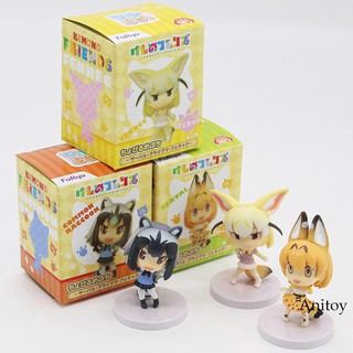 ของเล่นโมเดลฟิกเกอร์ kemono friends fennec serval 3 ชิ้น/ชุด