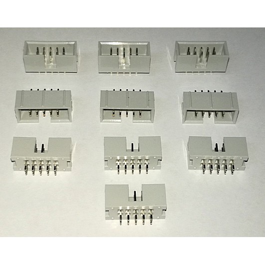 B0X HEADER 2.54 mm. 10 PIN GRAY