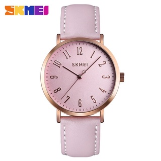 SKMEI Fashion Women Watches Leather Strap Wristband Female 3bar Waterproof Quartz Watch Ladies Wristwatch relogio femini