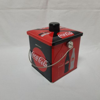 Coca-Cola  vintage กระป๋องเหล็ก สำหรับเก็บของ วินเทจ Coke มีหูหิ้ว